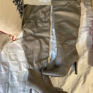 Chinese Laundry Gray Over the Knee Boots